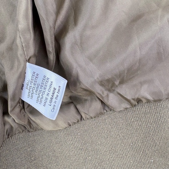 Love Tree Women's Rose Embroidered Army Green Light Bomber Jacket Size Small - Picture 10 of 11